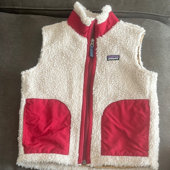 Patagonia Other - Patagonia Retro-X Fleece Vest Cream and Red
